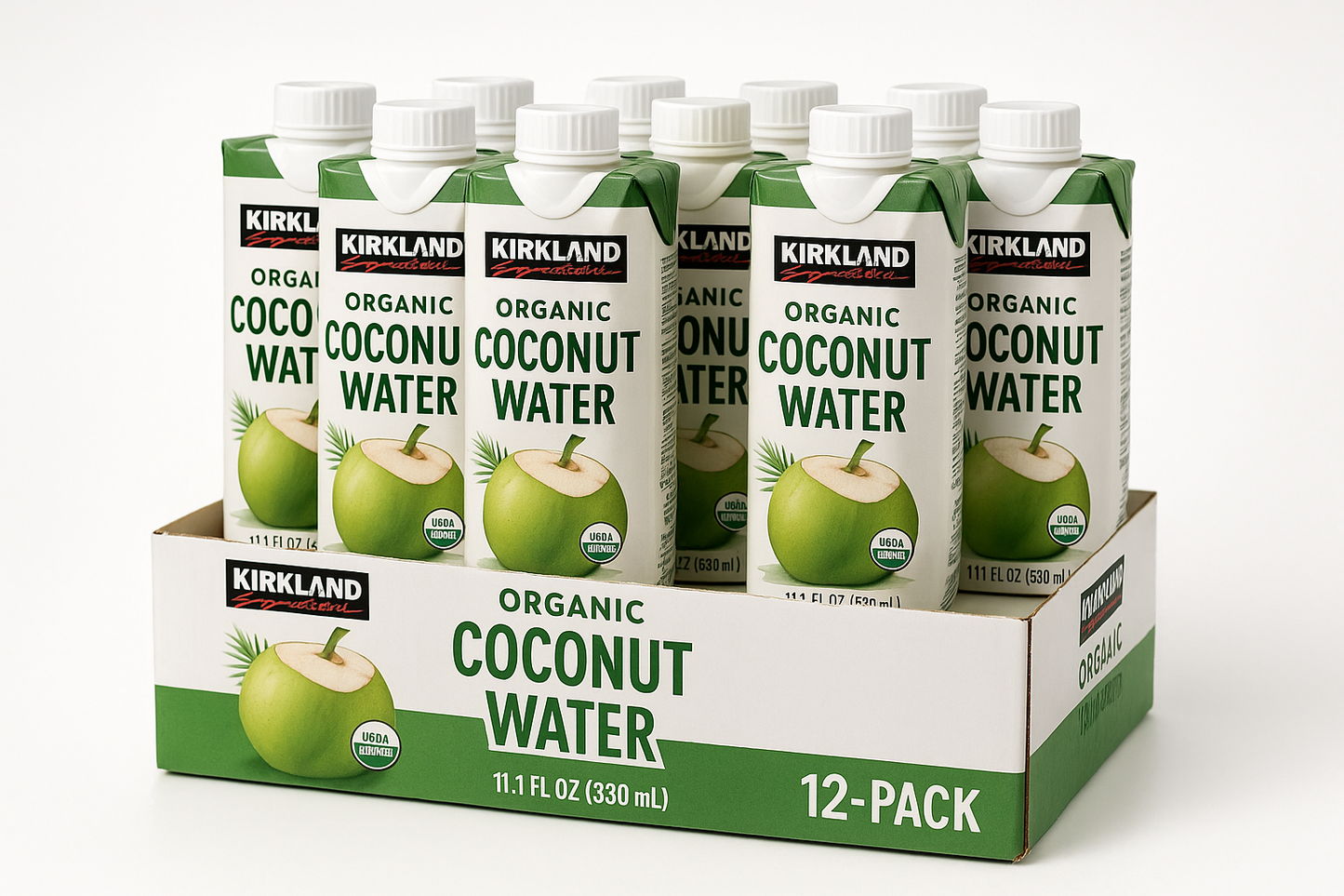 Kirkland Signature, Organic Coconut Water, 11.1 fl oz, 12-count