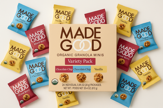 MadeGood Organic Granola Minis, Variety Pack, 0.85 oz, 24-count