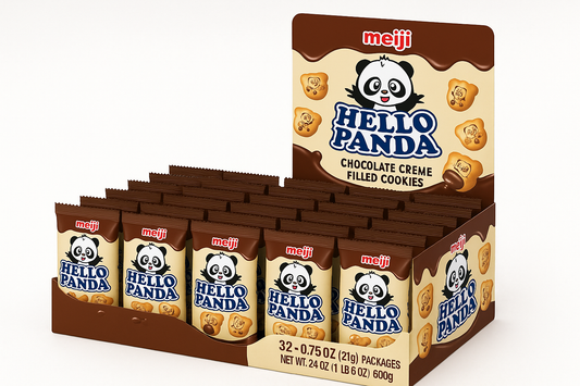 Meiji Hello Panda Chocolate Creme Filled Cookies, 0.75 oz, 32-count
