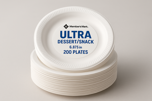 Member's Mark Ultra Dessert/Snack Paper Plates, 6.875 in, 330 ct
