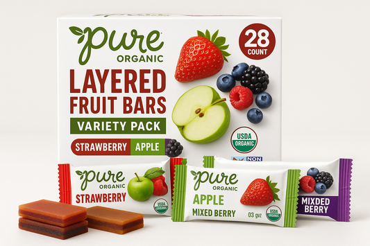 Pure Organic Layered Fruit Bars, Variety Pack 28 count (Costco)