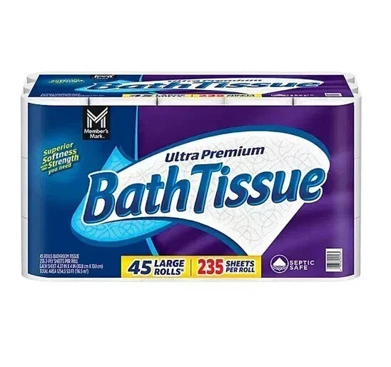Member's Mark Ultra Premium 2-Ply Toilet Paper, 45 rolls, 235 sheets/roll