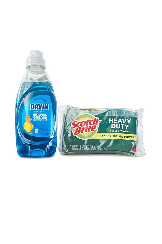 Dawn Original Ultra Liquid Dish Detergent 5.8 oz + Scotch-Brite Sponge Combo