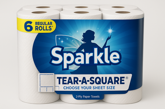 Sparkle Tear-A-Square® Paper Towels, 6 ct (Walmart)