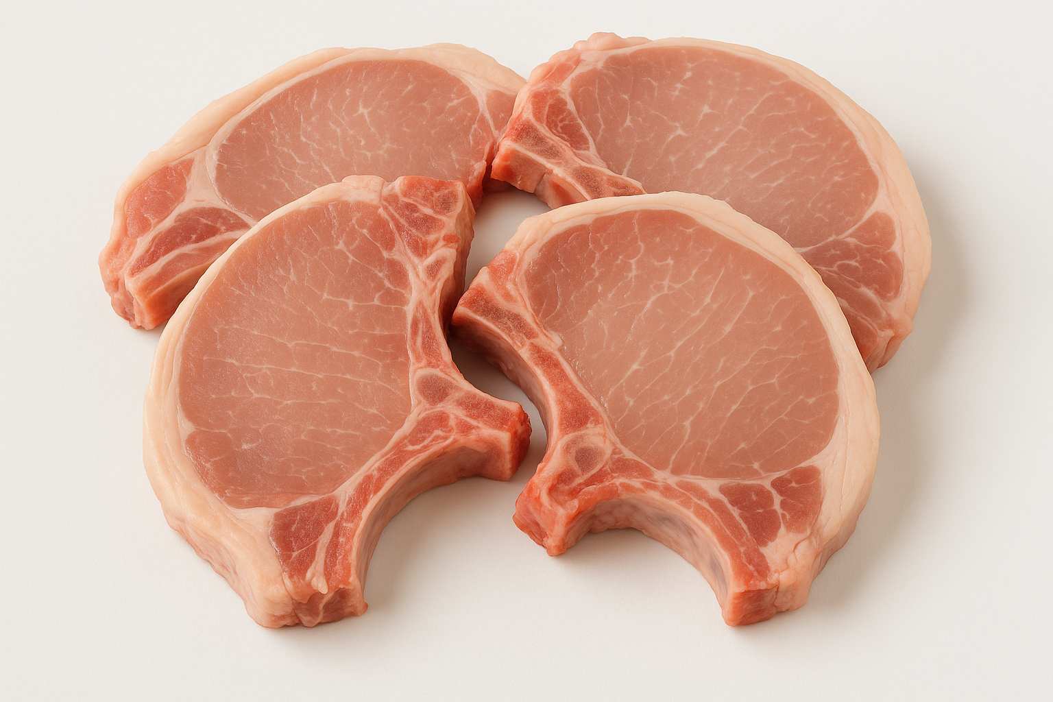 Thin Bone-In Center-Cut Pork Loin Chops ~1.37 lb