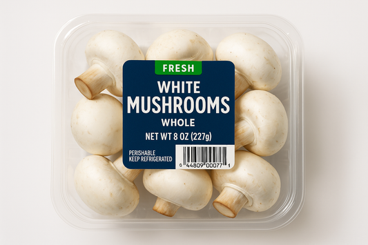 Whole White Mushrooms, 8 oz (Walmart)